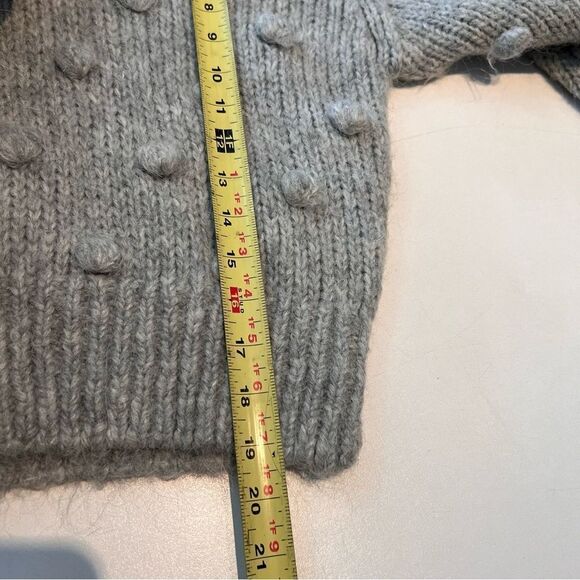 & Other Stories Sweater Women’s XS alpaca Wool Gray Pom Pom Fuzzy Pullover - Picture 5 of 7